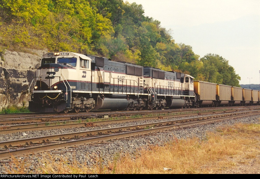 Coal train rolls west
